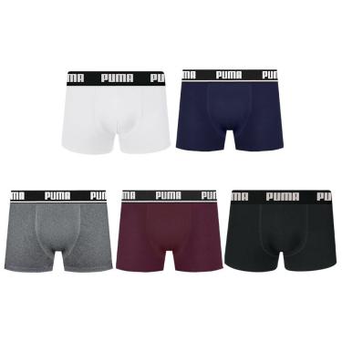 Imagem de Kit 5 Cuecas Boxer Puma Cotton Masculina