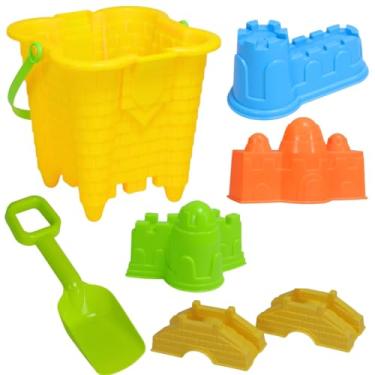 Imagem de Conjunto Baldinho Brinquedos de Praia C/ 6 Acessórios - Castela