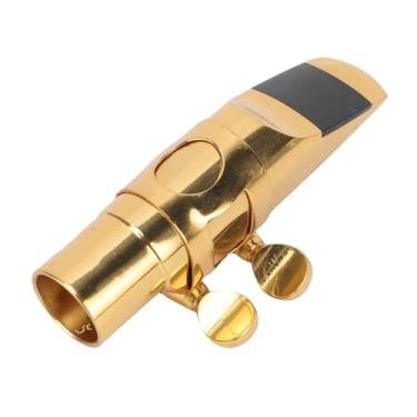 Imagem de RiToEasysports Bocal de Saxofone Soprano, Bocal de Metal de Latão Bb Sax Com Tampa e Braçadeira para Músicos Iniciantes