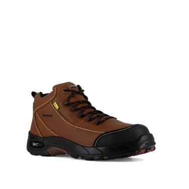 Imagem de Reebok Bota de trabalho masculina Rb4333 Tiahawk Safety Composite Toe Sport com Flex Internal Met Guard marrom industrial e de construção, Marrom, 10 Wide