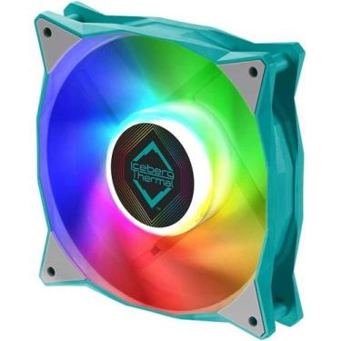 Imagem de Cooler FAN Iceberg Thermal IceGale ARGB 120mm Cinza e Azul  ICEGALE12A