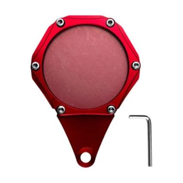 Imagem de KiBcsLic Suporte para etiqueta de disco de imposto de motocicleta, fácil de instalar, suporte para placa de licença de garagem, para ciclomotores, quadriciclos, Vermelho