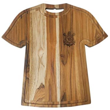 Imagem de Tábua De Carne Camisa Time De Futebol Para Churrasco Madeira