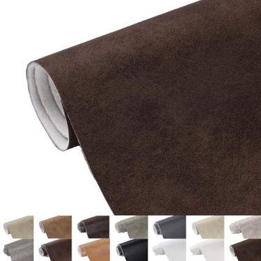 Imagem de Tecido de couro sintético, 139,7 cm de largura 1,3 mm de espessura Tecido de estofamento por The Yard Soft Marine Vinyl Folhas de couro PU vintage para artesanato Sewings Cadeiras Assentos Carteiras