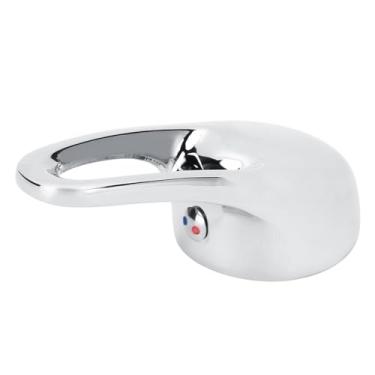 Imagem de Maçaneta de torneira, alça ergonômica ultra larga de liga de zinco para banheiro com fácil instalação, adequada para banheiro, vaso sanitário, núcleo de válvula de 35 mm com acabamento cromado