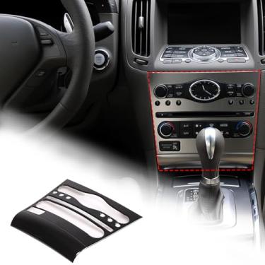 Imagem de Aotumcer Caixa de engrenagens do console central, modo de saída de ar, painel de controle, moldura de moldura, moldagem compatível com Infiniti G37 2007-2013 G25 2011 2012 acessórios interiores de