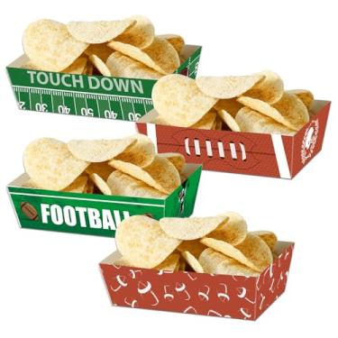 Imagem de Bandeja de papel para comida - lembrancinhas e suprimentos de festa de futebol, 8 peças