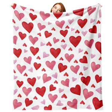 Imagem de Zzkol Cobertor de flanela para o dia dos namorados, rosa, vermelho, coração, aniversário, casamento, presentes de aniversário para mulheres, namorada, esposa, amante, cobertor romântico macio para