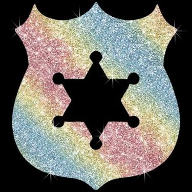 Imagem de Adesivo de decalque de estrela com escudo brilhante brilhante vinil à prova d'água fácil de aplicar para carro laptop capacete janela para-choque parede (colorido)