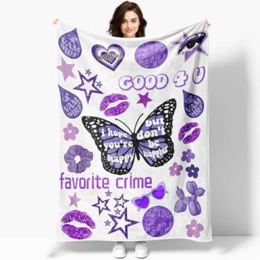 Imagem de MHunter Cobertor Musical Olivia Singer De 50 X 40 Pés, Rodrigo, Presentes Para Meninos E Meninas, Cobertores Macios Todas As Estações, Colchas Flanela Leves Aconchegantes Quarto, Sofá Decoração Sala