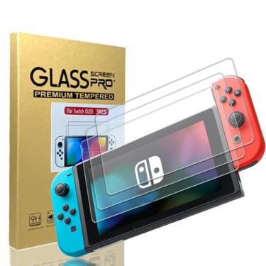 Imagem de LEPEYMDA 3 Pack Screen Protector Designed for Switch OLED Model 2021 & 2023，9H Hardness HD Tempered Glass for Switch OLED 7'' Anti Scratch Bubble Free Ultra Resistant Easy Installation/Anti-Scratch