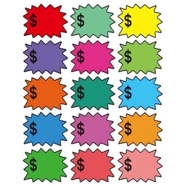 Imagem de bepisof 240 placas adesivas destacáveis de venda de garagem, etiquetas de preço de venda de quintal, etiquetas de preço personalizadas, venda de varejo/mercado de pulgas/vendas de quintal, adesivos de