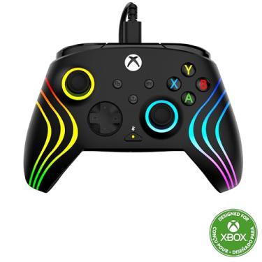 Imagem de Turtle Beach Afterglow Wave Mando Negro con Cable RGB - con Licencia para Xbox Series XS, Xbox One y Windows - Botones programables, disparadores de Efecto Hall, Controles de Audio