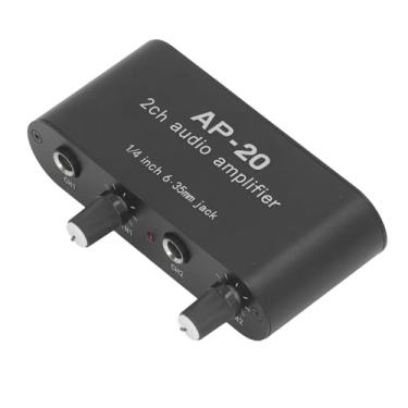 Imagem de LiebeWH Amplificador de Som de Canal Duplo, Liga de Alumínio, Entrada Balanceada, Ganho de 20db, Perfeito para Músicos e Engenheiros de áudio