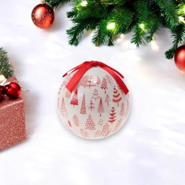 Imagem de Generic 1 peça de bolas de Natal enfeites de bola de mangue branca redonda de plástico branco 7,2 cm