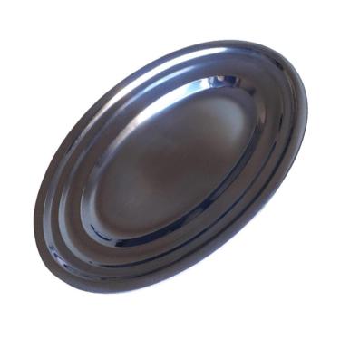 Imagem de Travessa Bandeja Restaurante Oval Em Inox 30 Cm Para Porção