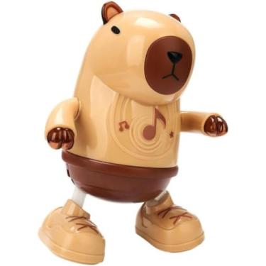 Imagem de Capivara Musical com Luzes Coloridas – Brinquedo Sensorial para Bebês, Sons Calmantes, Movimento Interativo, Estímulo Cognitivo, Presente Educativo Infantil