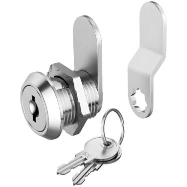 Imagem de 6 travas de came 5/8, fechaduras de liga de zinco com chave, fechaduras de armário seguras para caixa de ferramentas, caixa de correio, gaveta, porta de trailer, ajuste de painel de 1/2