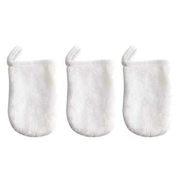 Imagem de Luvas De Removedores De Maquiagem De Flanela Conjunto De Panos De Limpeza Facial Ponta De Limpeza De Maquiagem De Toalha