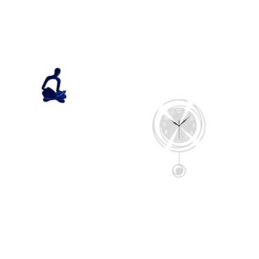 Imagem de Fenteer Escultura Abstrata em Forma de Ornamento para Escritório, Bar, Casamento E Relógio de Parede com Grandes Algarismos Arábicos, Decoração para Cozinha,