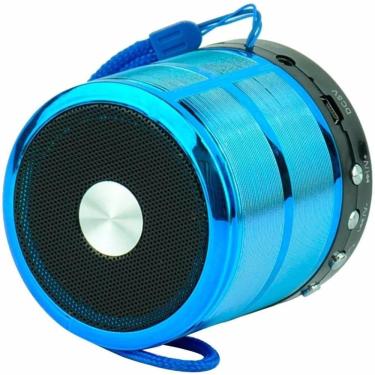 Imagem de Mini Caixa De Som Speaker Com Bluetooth Usb Ws-887 Azul