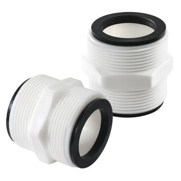 Imagem de llguz Substituição do conector de mangueira de piscina para bomba de natação Intex e Coleman e conector de junta de mangueira dividida para piscina de 1,5 polegadas, pacote com 2
