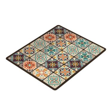 Imagem de IEUDNS Tapete protetor contra poeira para máquina de lavar roupa, acessório multiuso, à prova de poeira e antiderrapante, para uso em bancadas de máquinas de, Grades Marrons