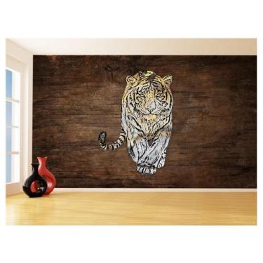 Imagem de Papel De Parede 3D Animais Pop Art Tigre Felino 3,5M Pxa145 - Você Dec