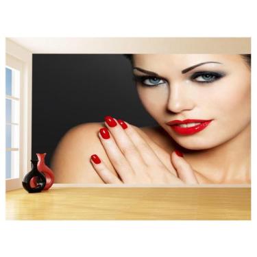 Imagem de Papel De Parede Salão De Beleza Maquiagem Make 3,5M Slb48 - Você Decor