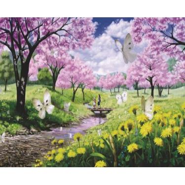 Imagem de Fundo Fotográfico Em Tecido Bosque De Borboletas 2,80X1,50. - Mix esti