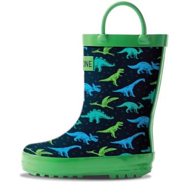 Imagem de LONECONE Botas De Chuva De Borracha Natural Premium Para Crianças - Botas De Chuva Impermeáveis Para Meninos E Meninas - 7T