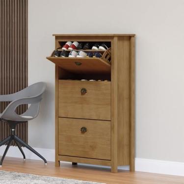 Imagem de Sapateira Madeira Maciça 3 Gavetas Osiris Freijó - G74 - Gran Belo