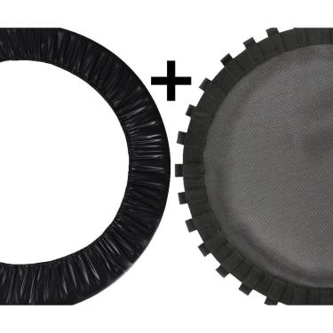 Imagem de KIT Lona Tela Jump 32 Molas + Capa Saia de Proteção de Molas Jump-Unissex