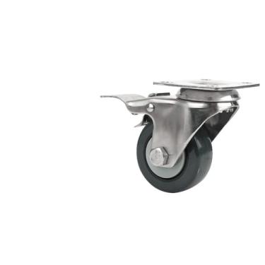 Imagem de Xixian 3in Suporte de Aço Inoxidável de Alta Dureza Roda Universal para Rodas de Paletes, Carrinhos, Carrinhos de Logística Com Polipropileno, Resistente a Desgaste, Salvadores de