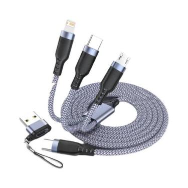 Imagem de Carregador Magnético Sem Fio 3 Em 1 Cabo De Carregamento Múltiplo USB 