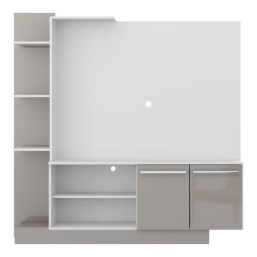 Imagem de Estante Com Suporte Para Tv Até 55´´ Denver Fg3069 Branca/lacca Fumê