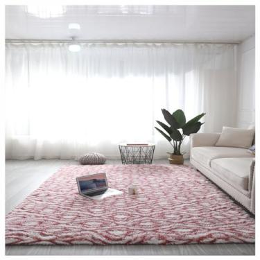 Imagem de SPXMQSS Tapete para quarto, tapetes ultra macios para sala de estar com forro antiderrapante tapetes laváveis, tapete peludo para quarto, sala de estar, quarto, dormitório, quarto de crianças