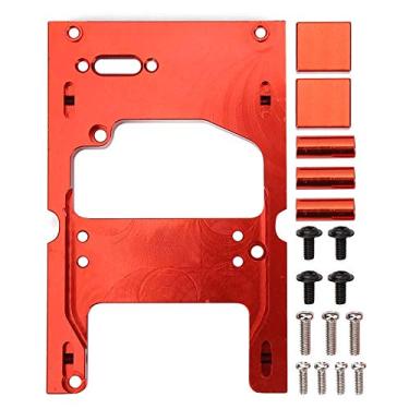 Imagem de Ainoli para WPL 1:16 RC carro metal direção motor servo fixação base suporte de montagem (Vermelha)