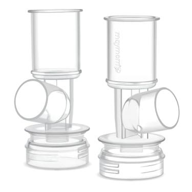 Imagem de Conjunto de flange Maymom MyFit, duas peças de protetor de seio (15 mm pequeno) base conector para bombas de leite Ameda selecionadas, Connector