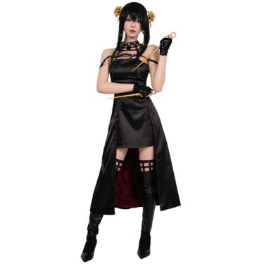 Imagem de OSIAS Spy Family Yor Cosplay Outfit Yor Forger Yor Briar Thorn Vestido Fantasia Princesa (M)