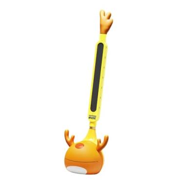 Imagem de MERIGLARE Instrumento Musical Eletrônico Sintetizador de Música Digital Brinquedo Musical Divertido de Desenho Animado Sensível ao Toque para Meninas e, Amarelo