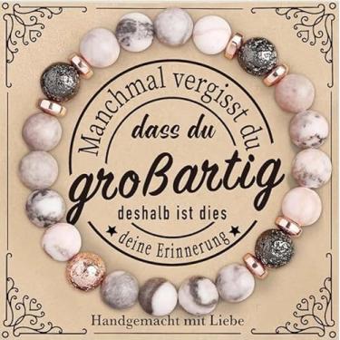 Imagem de Pulseiras de contas presentes para mulheres e homens, pulseira elástica de pedra natural feita à mão, pulseiras de amizade para casais, One Size, Vidro, Sem Pedra Preciosa