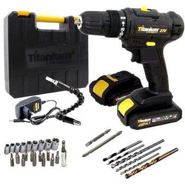 Imagem de Parafusadeira a Bateria Carbon Com Acessorios 35Pç