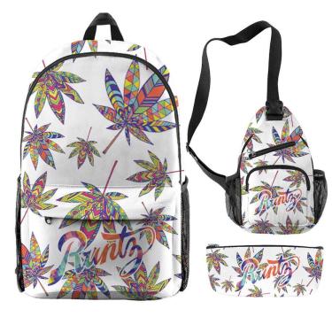 Imagem de Conjunto de mochilas Runtys Anime, 3 peças para mochila escolar infantil