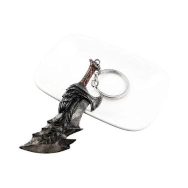 Imagem de Chaveiro Kratos Machado Leviathan God of War Pingente Espadas Lâminas 