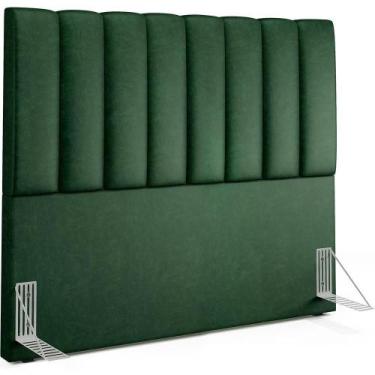 Imagem de Cabeceira Cama Box Casal 140 Cm Dália W01 Facto Verde Musgo - LYAM DEC