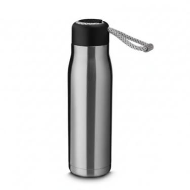 Imagem de Garrafa Térmica de 550ml com Parede Dupla e Alça Prata