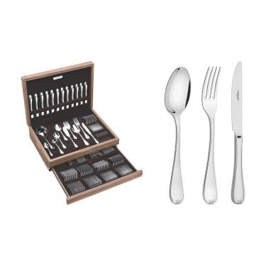 Imagem de Faqueiro 130 Peças Vicenza Tramontina 66924223 Inox com Estojo