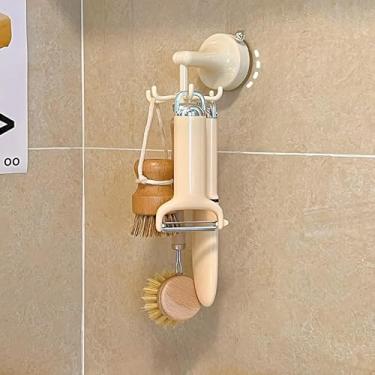 Imagem de Ganchos de cozinha multiuso: ganchos de sucção sem perfuração para utensílios, aventais, toalhas e luvas de forno