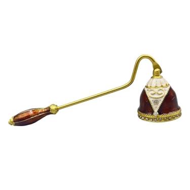 Imagem de Baoblaze Apagador de velas de metal com cabo longo, decorativo, artesanal, acessório único para apagar pavios, estilo rústico.
